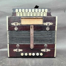 Dedenis French made BbEb 2 voice melodeon button accordion for renovation