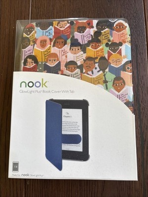 Nook Glow light Plus Book Cover With Tab People New 7.8 Barnes And Noble