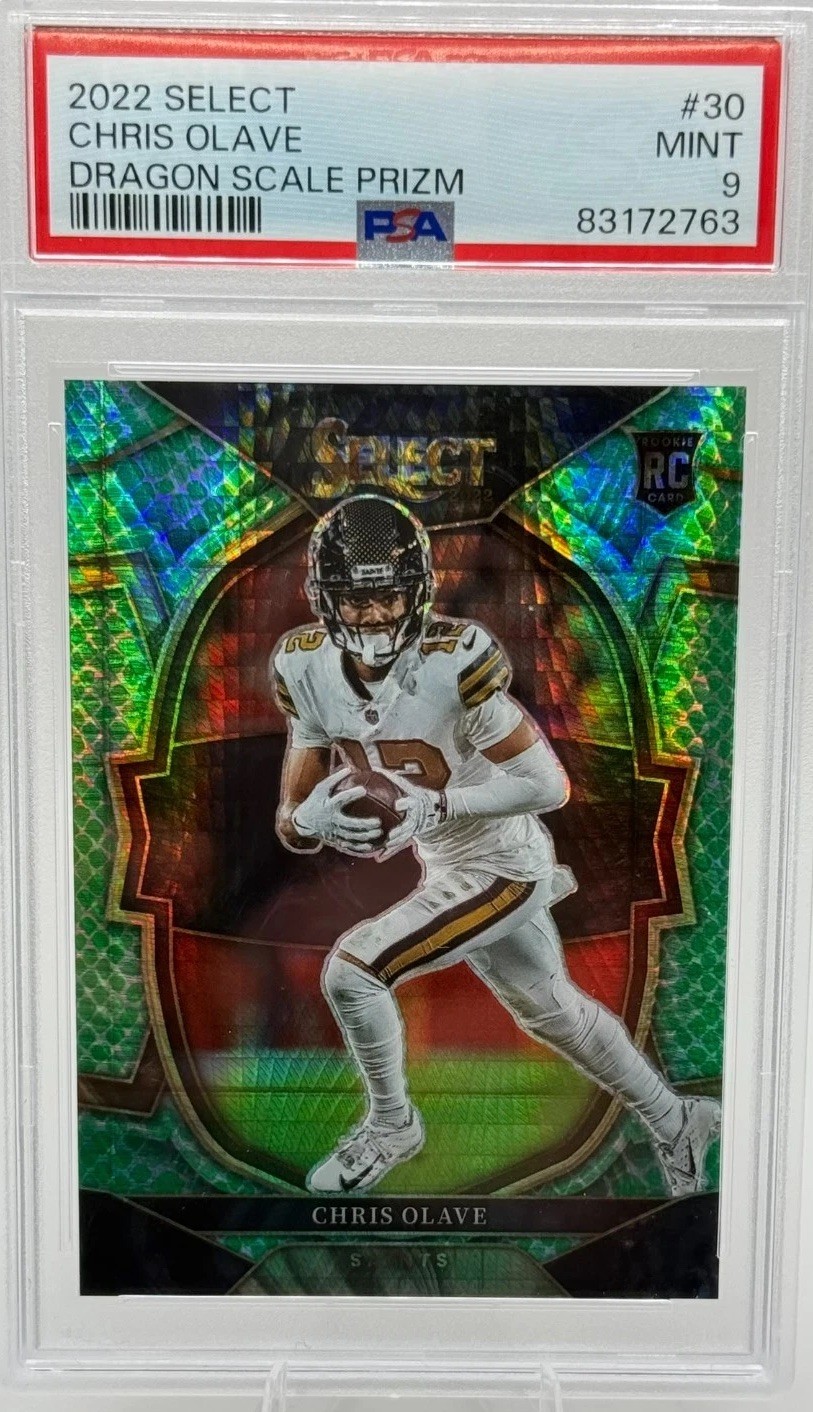 2022 Panini Select - Chris Olave - Concourse Dragon Scale Prizm /89 (RC)