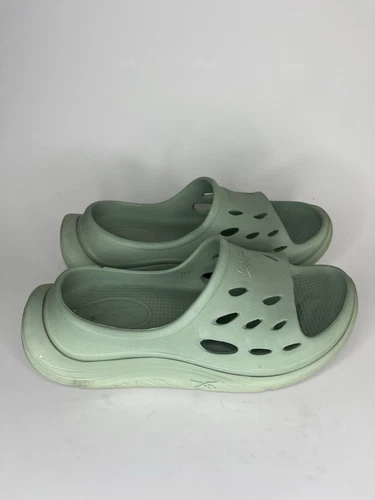 Sandali Reebok platform slides verde gomma donna taglia 8 comodi da passeggio
