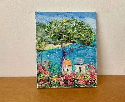 Ravello Amalfiküste Ölgemälde auf Leinwand Villa Rufolo Garten Wandbild Deko