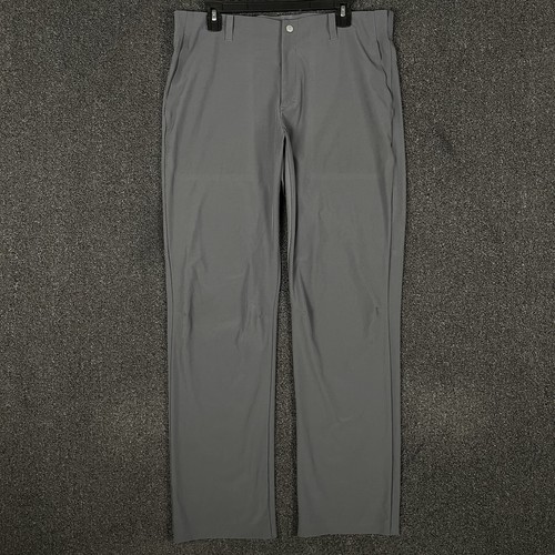 Nike Tiger Woods Golf Pants Mens 35x32 Gray Adaptive Fit Vented Stretch Swoosh