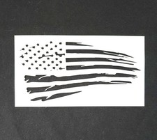 Distressed American Flag Reusable Stencil