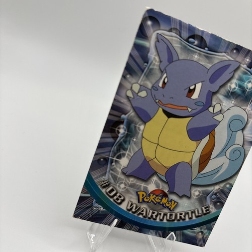 WARTORTLE #08 - BLUE Logo - NON-Holo - SERIES 1 - TOPPS POKEMON CARD - MP - Picture 2 of 4
