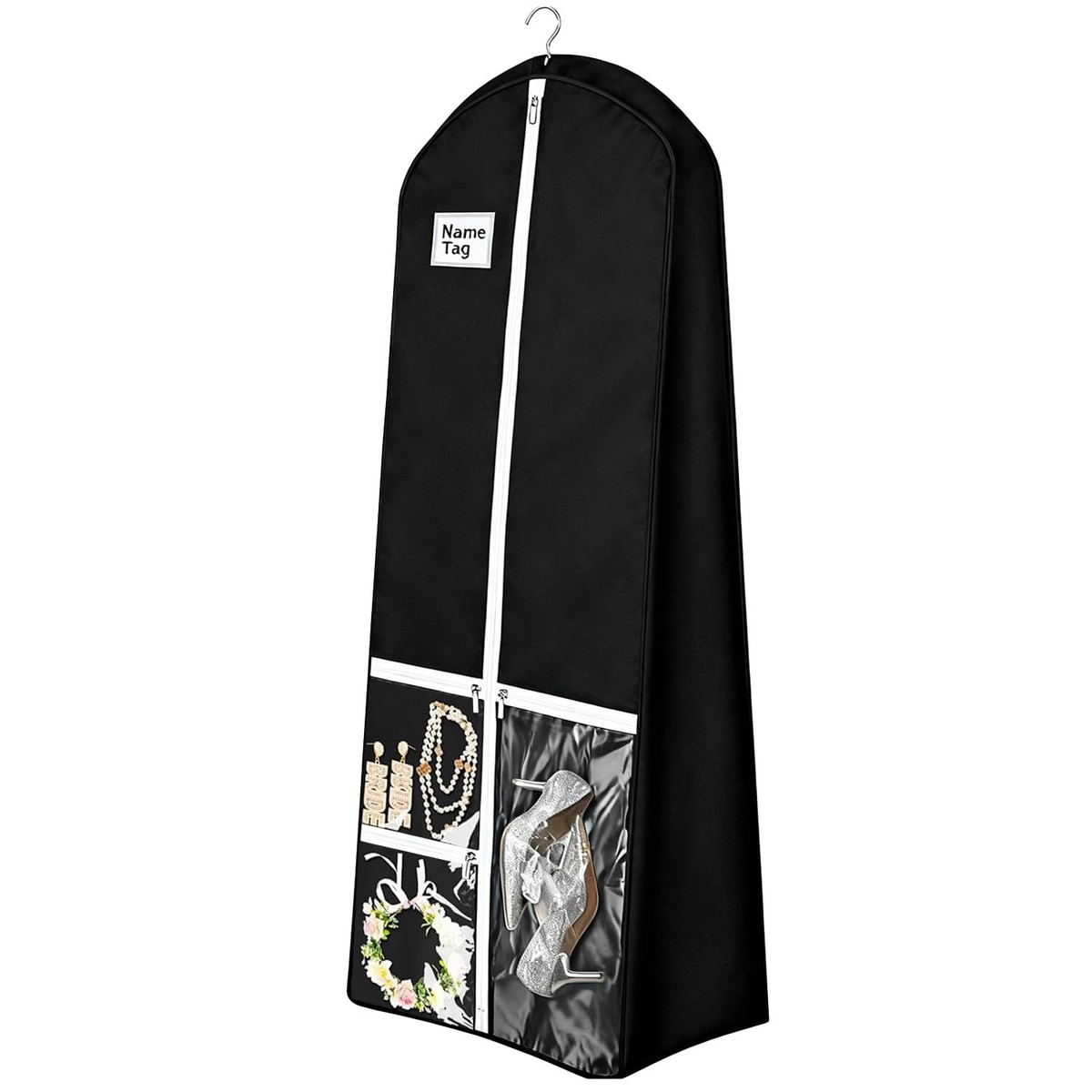 72" Wedding Dress Garment Bag with 10'' Gusseted Dress Bags for Gowns Long 4 ... 72" Wedding Dress Garment Bag with 10'' Gusseted Dress Bags for Gowns Long 4 ...