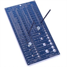 Stainless Steel Tap  Drill Gauge  Metric and SAE  Recommends Drill Bit Size 