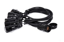 High Quality Professional 6 Way 19pin Socapex to CEE16A Socket Cable 2meter