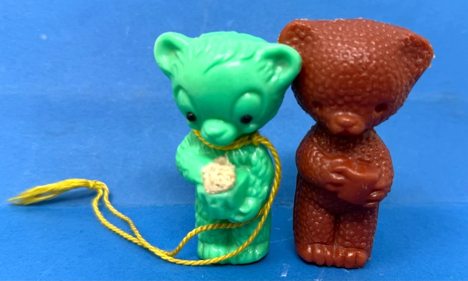 Bär Teddy 2 Stück Spielzeug DDR 7cm Plastik Kult Ostalgie /D30.6/6 - Bild 2 von 4