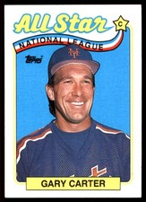 Gary Carter 1989 Topps #393 New York Mets MLB READ FREE SHIPPING AutographDen