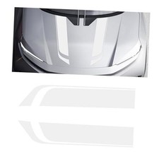 2 PCS Car Hood Decal, 33.5" x 6.5" Waterproof Stripe Graphic Racing White