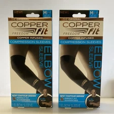 2 pack - Copper Fit Freedom Compression Elbow Sleeve - Medium - THE ORIGINAL