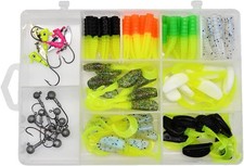 Crappie Magnet Fin Commander Slab Curly 86 Pc Kit Panfish Bass Fishing Lure