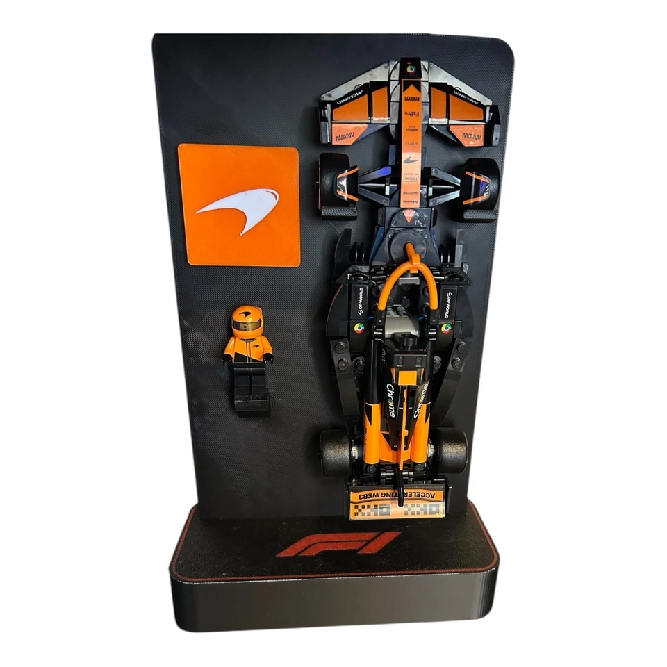 Lego F1 Speed Champions Mclaren Display Stand with Team Badge
