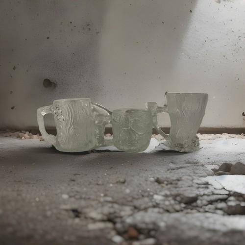 1993 McDonalds Set of 3. (RocDonald's) Flintstones Frosted Glass Mugs. NEW - Picture 1 of 2