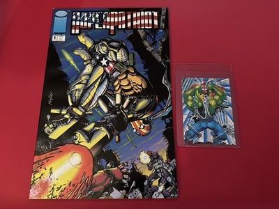 SuperPatriot #1 (Image Comics July 1993) With Trading Card