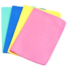 Clean Cham Multicolor Chamois Reusable Cleaning Cloths For Bathroom Kitchen Auto