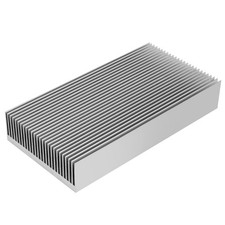 Silver Tone Aluminium Radiator Heatsink Heat Sink 80x80x27mm 3.15x3.15x1.06 In
