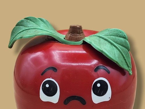 Vintage 1972 Fisher-Price #435 Happy Apple Roly-Poly Bell Chime Kids Toy - Afbeelding 3 van 7