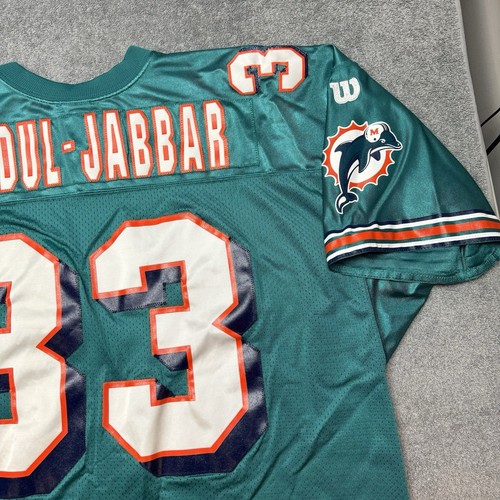 Vintage Wilson Kareem Abdul Jabbar Miami Dolphins NFL Football Jersey 2XL - Picture 12 of 14