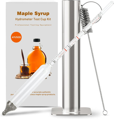 Maple Syrup Hydrometer Test Cup Kit - Maple Syrup Density Kit, Baume and Brix Sc
