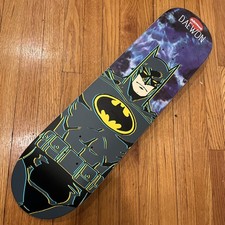 ALMOST X DC COMICS DAEWON SONG "BATMAN TIE-DYE KICK ME" SKATEBOARD DECK RARE