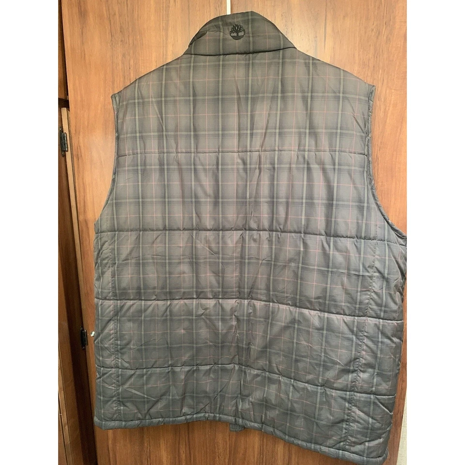 Timberland Puffer Vest Full Zip & Snaps Logo Men XXL Pockets EUC Fast Shipping - Image 3 of 3