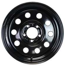 eCustomrim Trailer Wheel Black Rim 15 x 5 Modular Style 5 Lug On 4.5 in. Center