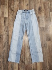 Hollister Womens Denim Ultra High Rise Dad Jeans Size 3R 26x31  Two Tone