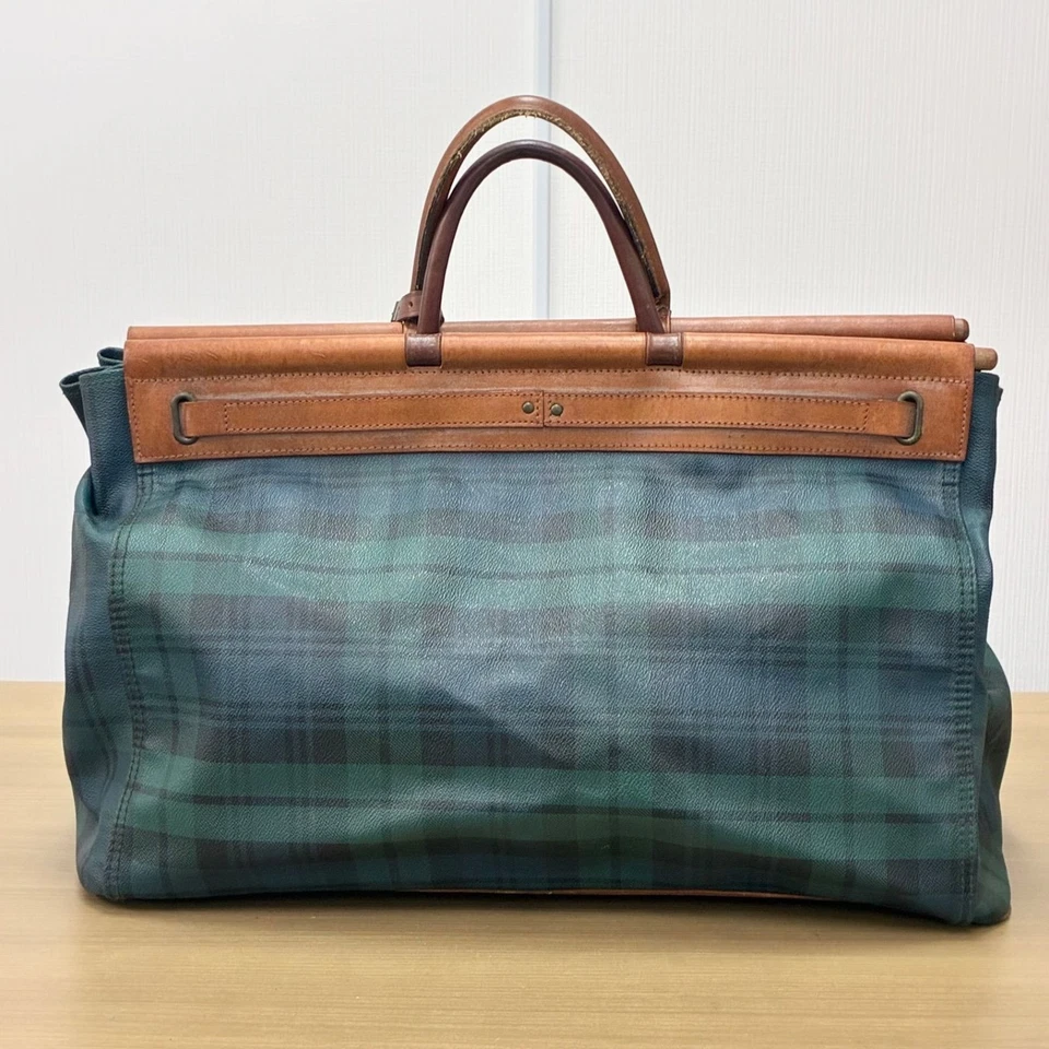 Редкие винтажные черные часы Ralph Lauren ПВХ кожа докторская сумка ширина 19,3 дюйма подлинные - Изображение 4 из 4