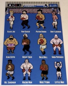 Mike Tyson's Punch-Out!! 3 White Bullets NES Cartridge Sleeve Manual & 2 Posters