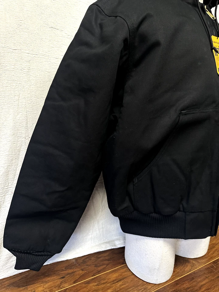 NUEVA Chaqueta Activa Carhartt Para Hombre Con Capucha Aislada de Pato XL Negra * con logotipo personalizado Foto 3 de 4