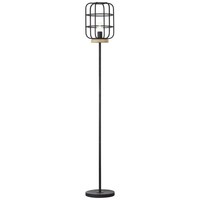 Brilliant Lampe, Gwen Standleuchte 1Flg Antik Holz/Schwarz Korund, Metall/Holz,