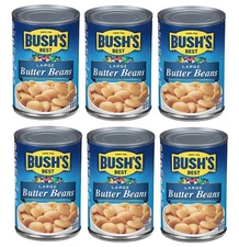 Bush's Best Large Butter Beans 6 Can Pack