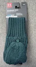 New Under Armour Around Town Women’s ColdGear Convertible Mittens Green LG/XL