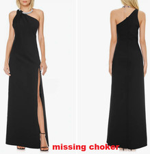 Jewel Badgley Mischka One-Shoulder Gown Dress Sz 14 258 1747