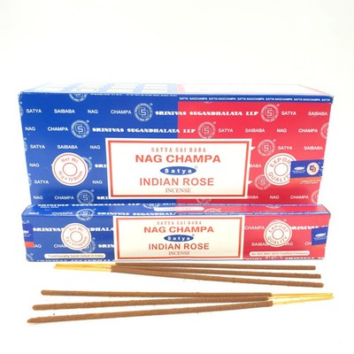 Satya Combo Serie - Nag Champa & Indian Rose Räucherstäbchen   Die Vereinigu