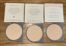 Set of 3  Mary Kay Timewise Dual Coverage Powder Foundation Ivory 100 - 0.32 oz