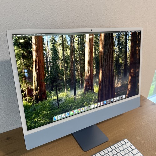 Apple iMac 24" (256GB SSD, M3, 8GB, 8-Core GPU) Blue - MQRC3LL/A (October, 2023) - Zdjęcie 3 z 6