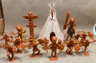LOT 16 Vintage 1960s MARX Indians Teepee Totem Native Plastic Toy Soldiers