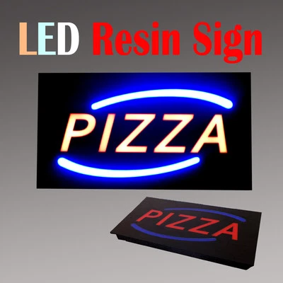 DSM LED Resin Window Business Sign Pizza Take Out Non Neon Display 17" x 9"