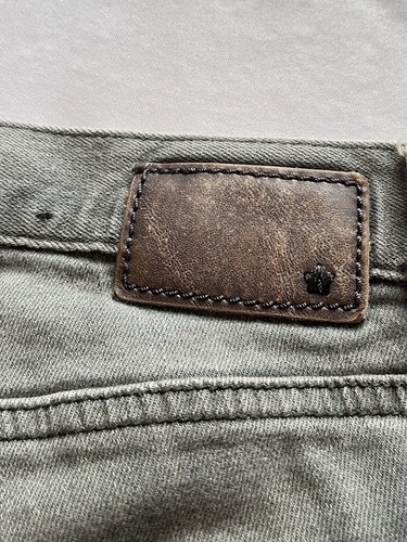 498 $ John Varvatos USA grau Denim schmale Passform Jeans 34 x 30 Gewicht Skinny - Knopfleiste - Bild 6 von 18