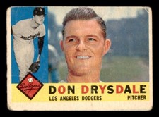 1960 Topps Baseball #475 Don Drysdale PR *f1