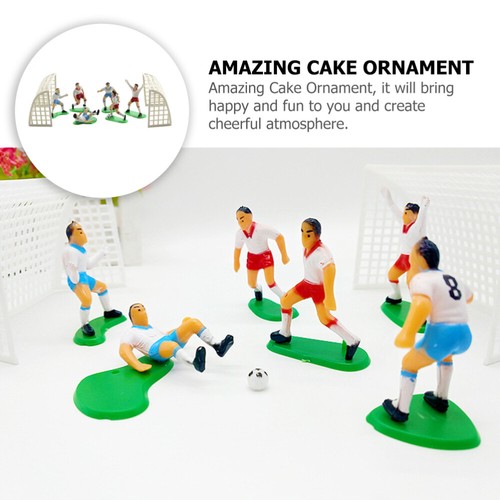 sports Football Player Figurines Cake Decorative Accessories Small Footballs - Picture 3 of 12