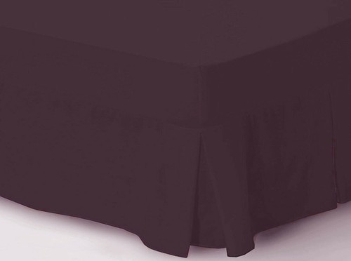 180 THREAD Percale 25cm Deep Box Pleated Fitted Valance Sheets or Pillowcase - Picture 11 of 15