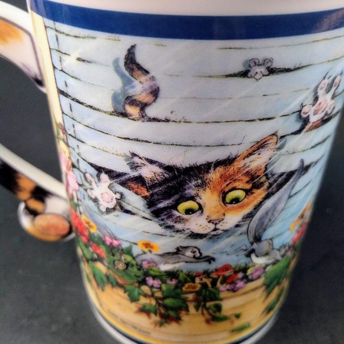 Tazze per gatti comiche "CURIOSITÀ" Danbury in perfette condizioni Gary Patterson tazza tazza in porcellana - Foto 6 di 10