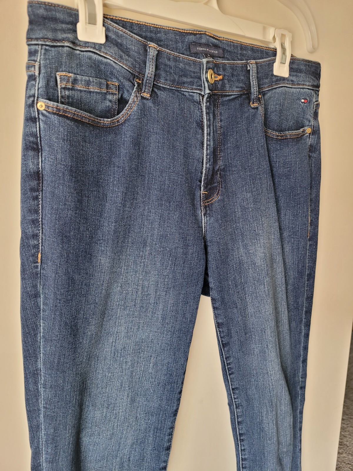 Tommy Hilfiger Basic Solid Dark Blue Straight Jea… - image 7