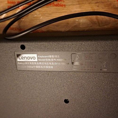 Lenovo KBBH21 Traditional USB Keyboard + new HP Mouse - Picture 3 of 4