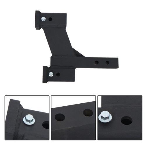 10000lbs Capacity Steel Black New Trailer Dual Hitch Extender 2-inch Solid Shank - Picture 15 of 15