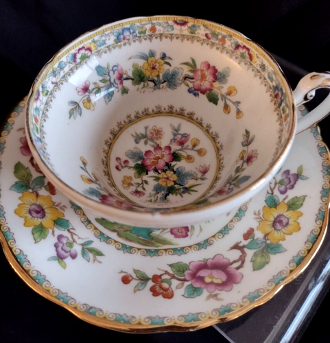 Antique Foley China E.Brain Tea cup Ming Rose Hammersley Mandalay saucer England - Picture 3 of 11