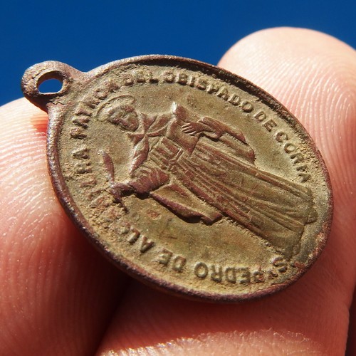 ANTIQUE ST PETER OF ALCANTARA RELIGIOUS MEDAL RARE FRANCISCAN PENDANT FOUND - 第 3/5 張圖片